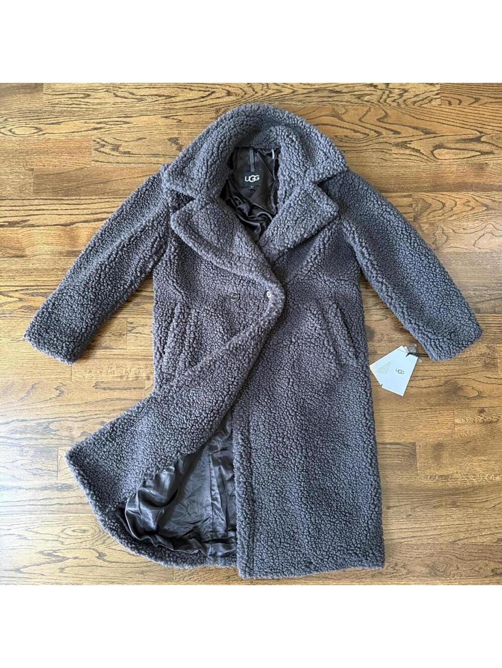 🖤 ugg teddy coat long sherpa jacket S NWT luxury cozy - Picture 2 of 8